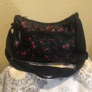 #19 Black Floral Shoulder Bag